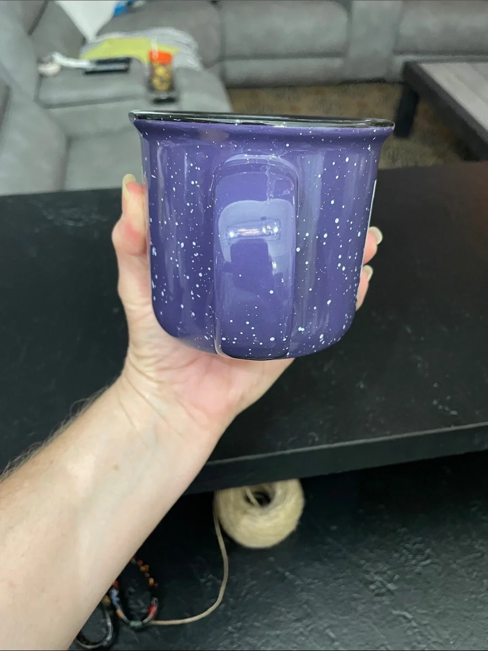 Purple Speckled Camp Mug BFC College